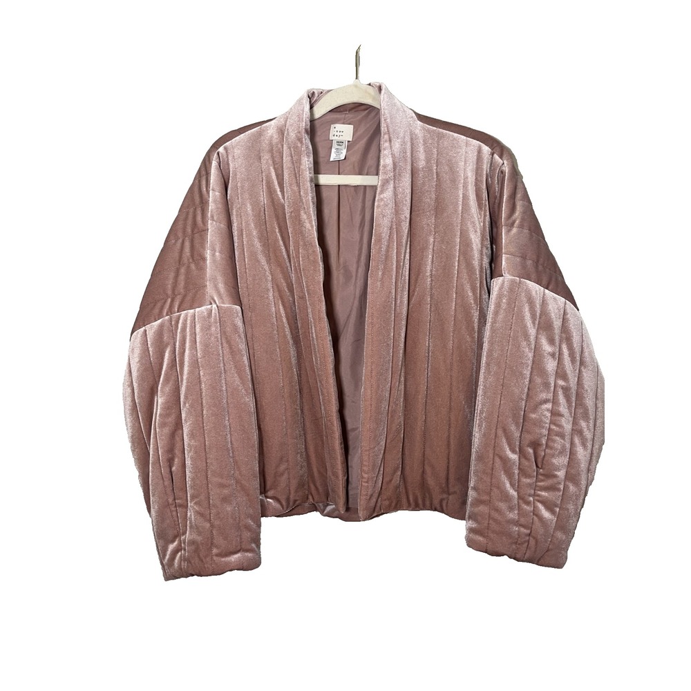Colorful Velvet Quilted Jacket OS Feminine Ballerina Retro Oversized Classic